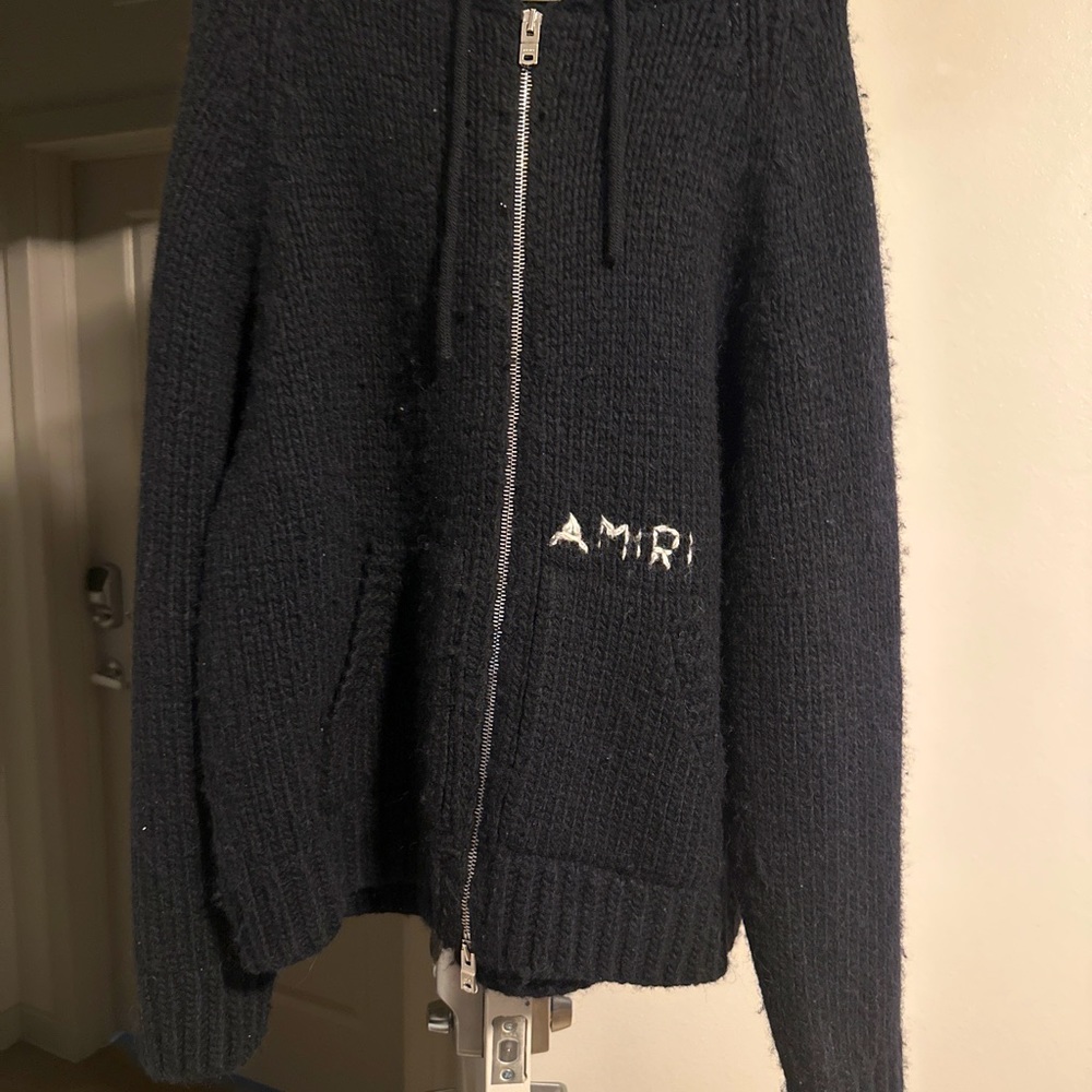 AMIRI Black Chunky Zip-Up Hoodie